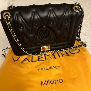 Valentino Black Quilted Handbag